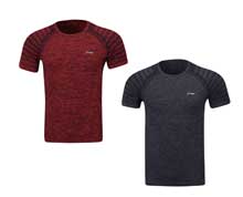 Badminton Clothes - Men's T Shirt [RED/GREY]
