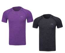Badminton Clothes - Men's T Shirt [PURPLE/GREY]