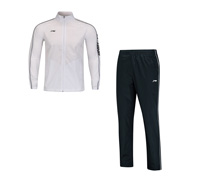 Badminton Clothes - Men\'s Warm Up Suit [WHITE]