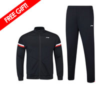 Badminton Clothes - Men's Warm Up Suit [BLACK]