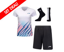 Badminton Clothes - Women's Clothing Set [WHITE]