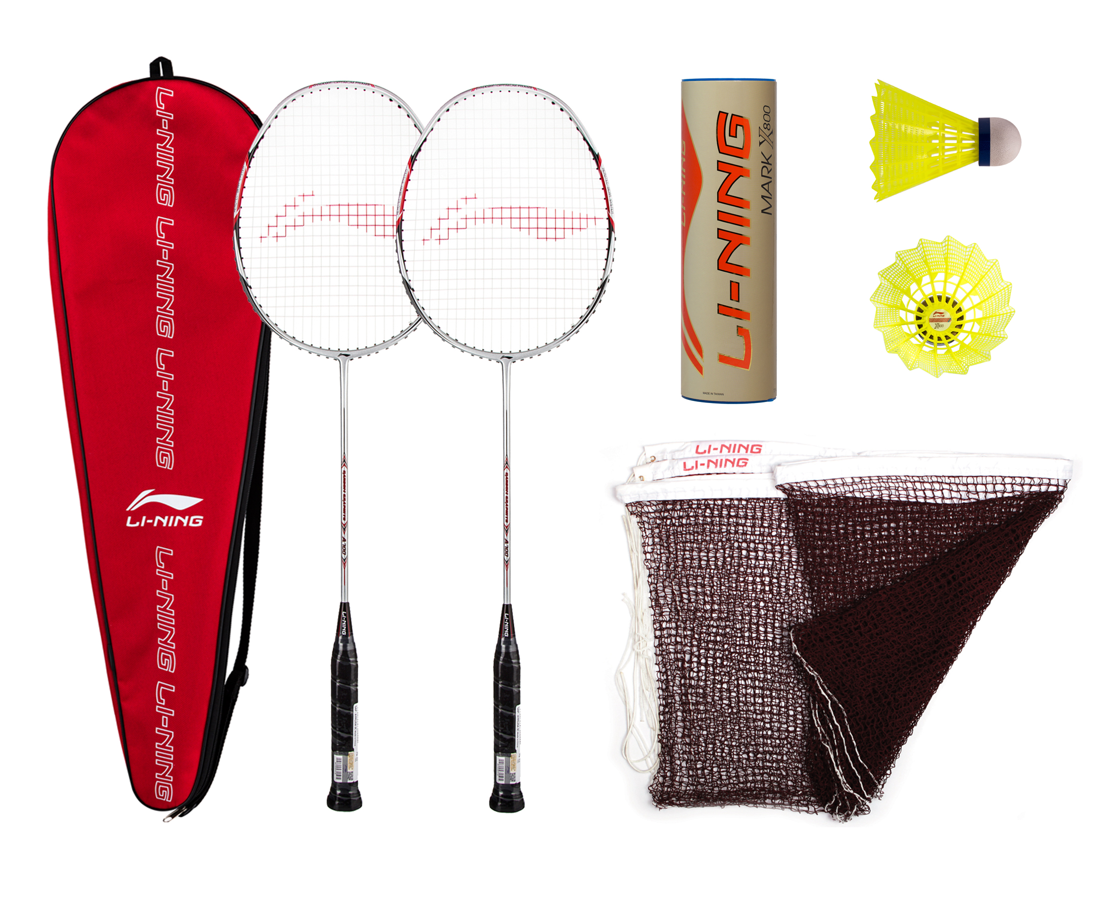 Nylon Badmintons Badminton Set Including Badminton Bag Carbon Fiber Badminton Rackets 2 Pack 2 Rackets 